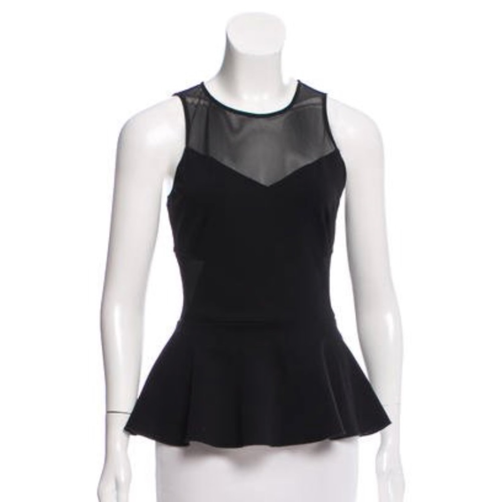 black peplum top with mesh (small from intermix)